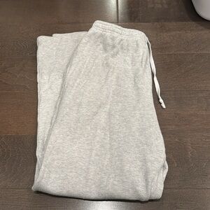 Brandy Melville light grey Anastasia waffle knit sweatpants